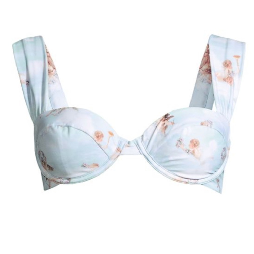 Weworewhat Claudia Floral Swim Top NWOT